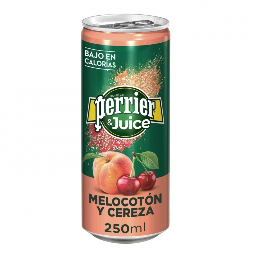[115026] PERRIER JUIC SLIMCAN PEACH CHERRY 250ML