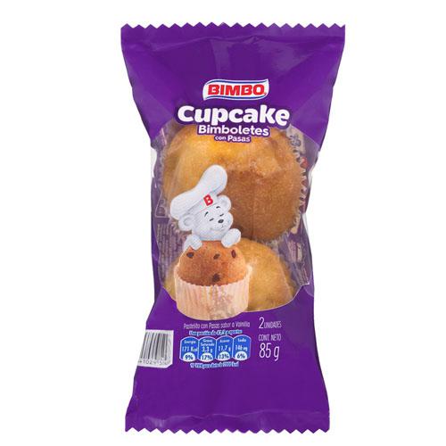 [036003] BIMBO CUP CAKE DE VAINILLA CON PASAS 85G