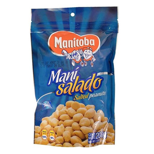 [037180] MANITOBA MANI SALADO DOY PACK CAJA 200 G